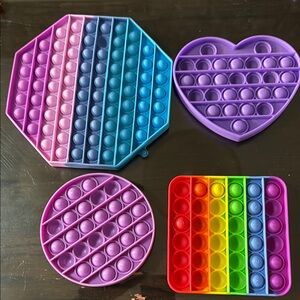 Colorful Pop It Fidget Toy Set set of 4